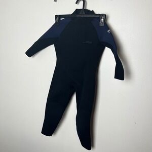 Dark Lightning Explorer Kids Full Body Wetsuit Black Navy Neoprene Sport Sz 4